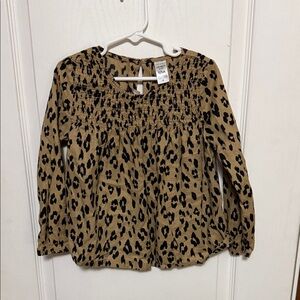 Carter's Tan and Black Animal Print Top
